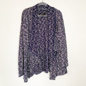 BB Dakota waterfall open front long sleeve knit cardigan sweater